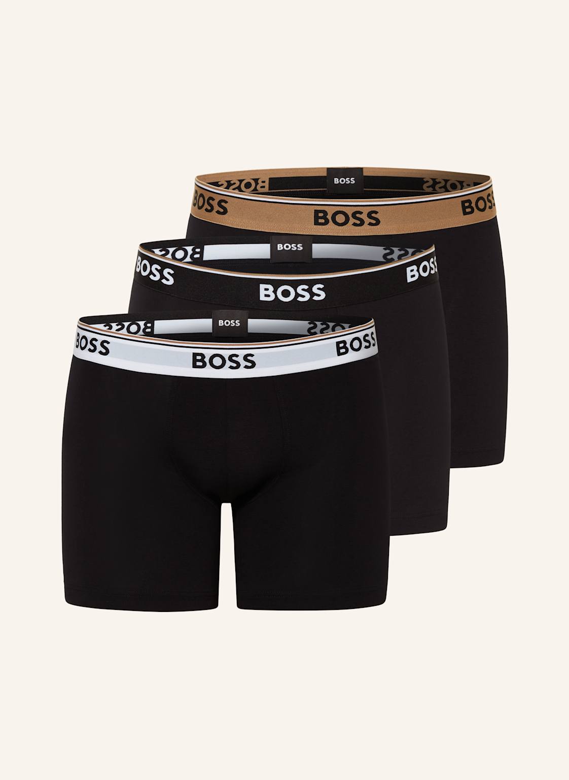 Boss 3er-Pack Boxershorts Power braun von Boss