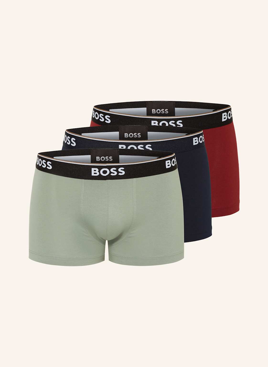 Boss 3er-Pack Boxershorts Power gruen von Boss