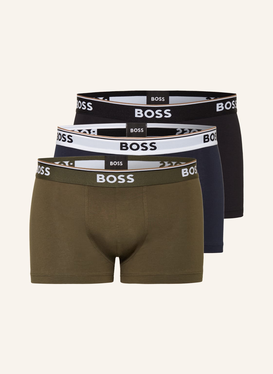 Boss 3er-Pack Boxershorts Power gruen von Boss