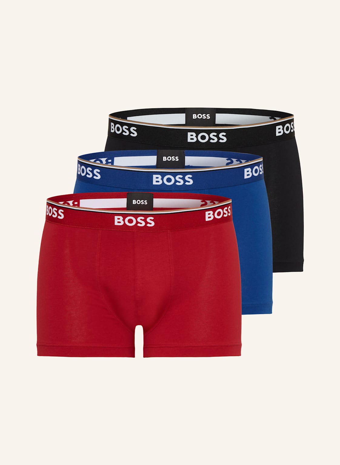 Boss 3er-Pack Boxershorts Power rot von Boss