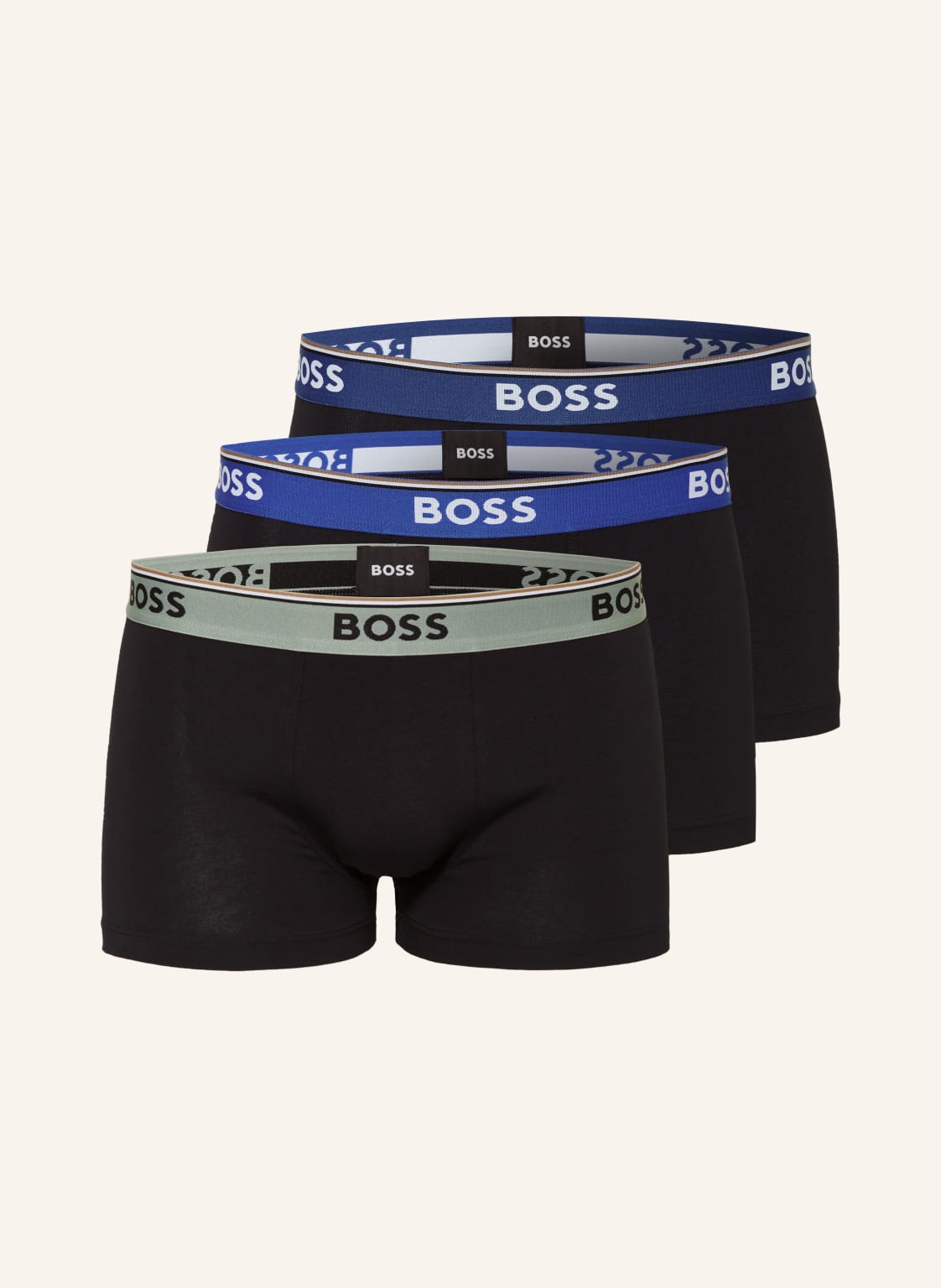 Boss 3er-Pack Boxershorts Power schwarz von Boss