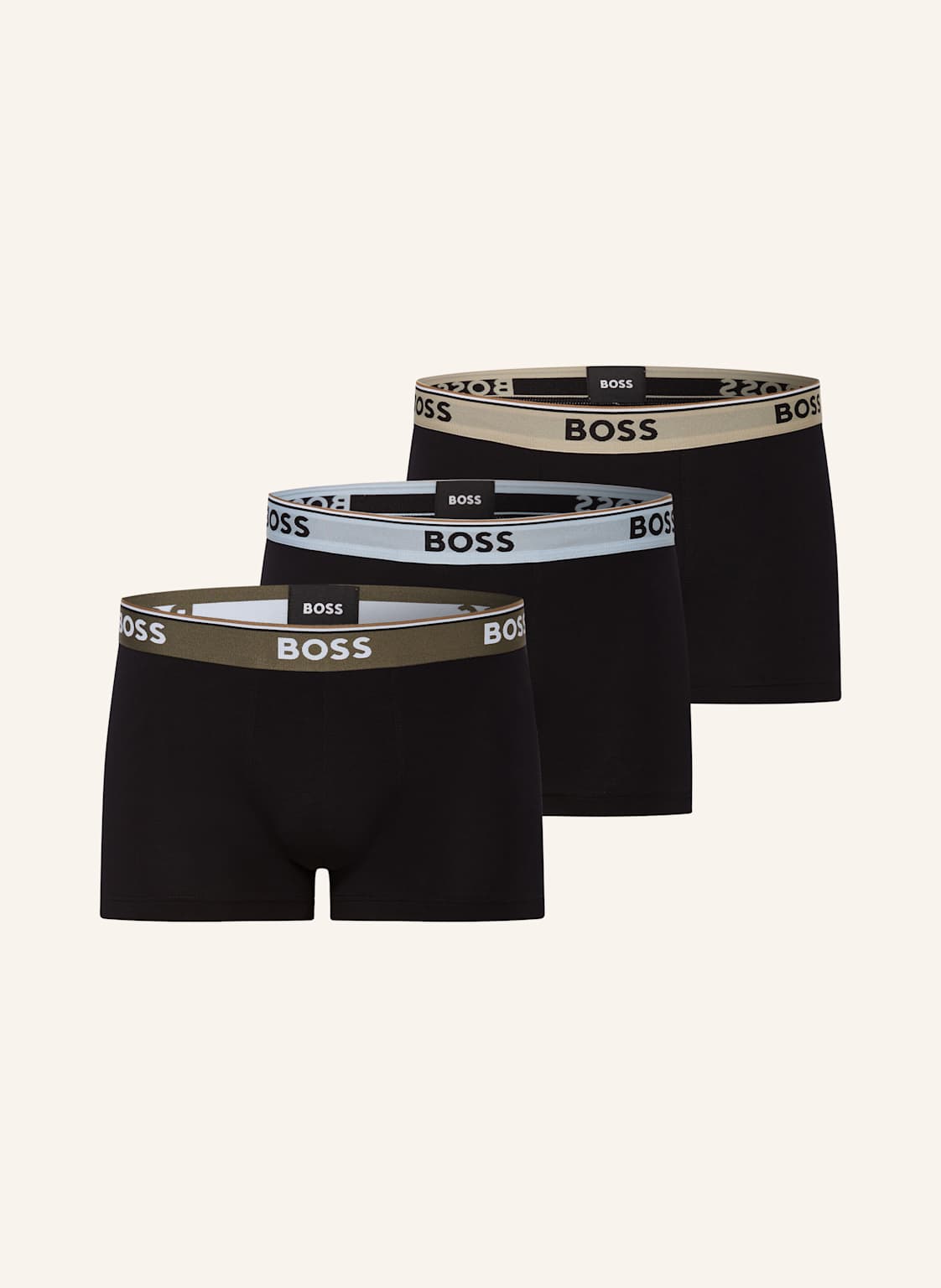 Boss 3er-Pack Boxershorts Power schwarz von Boss