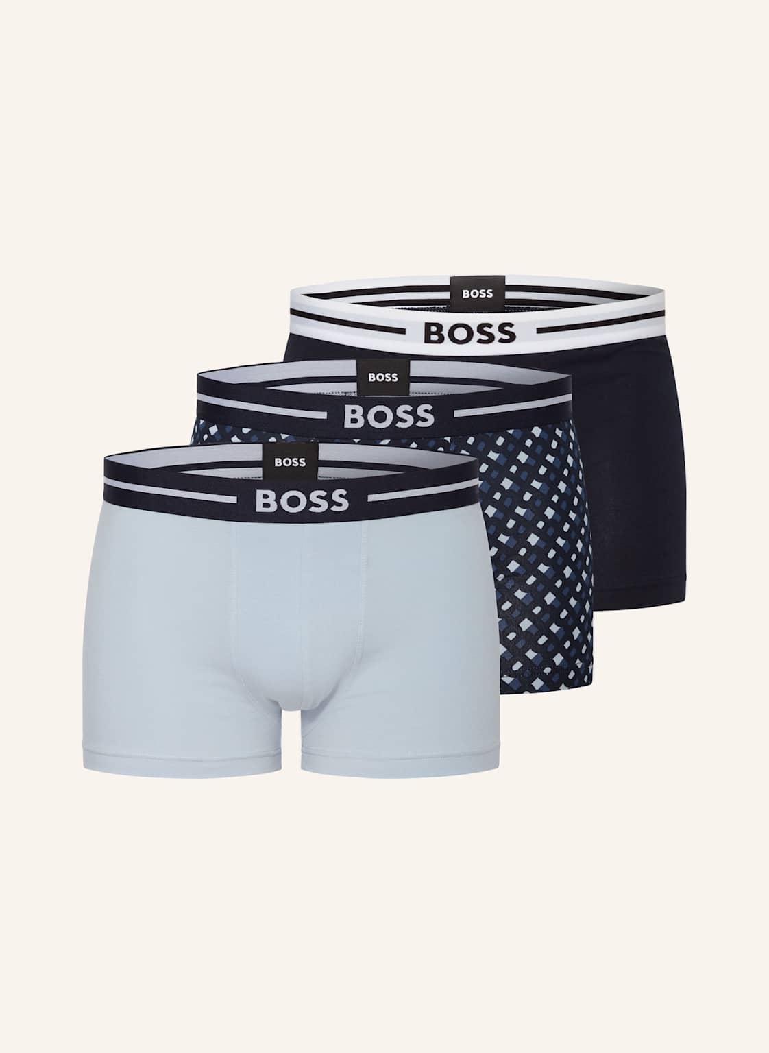 Boss 3er-Pack Boxershorts blau von Boss