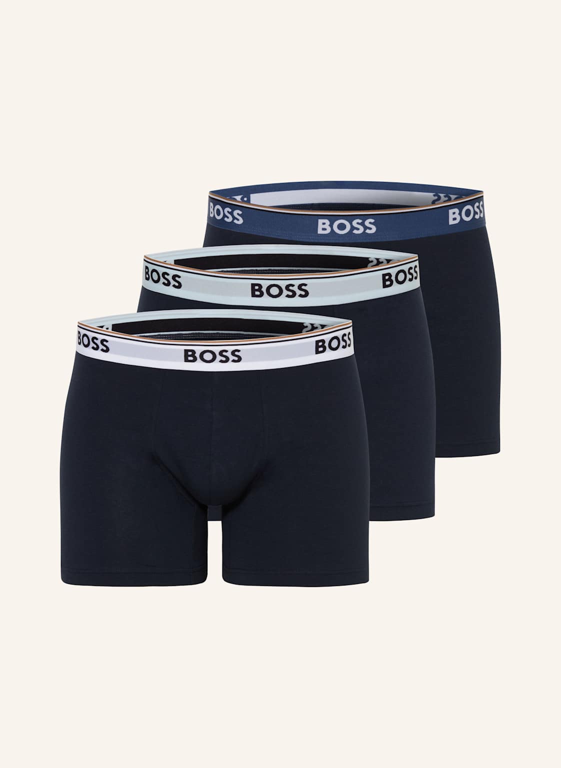 Boss 3er-Pack Boxershorts Power blau von Boss