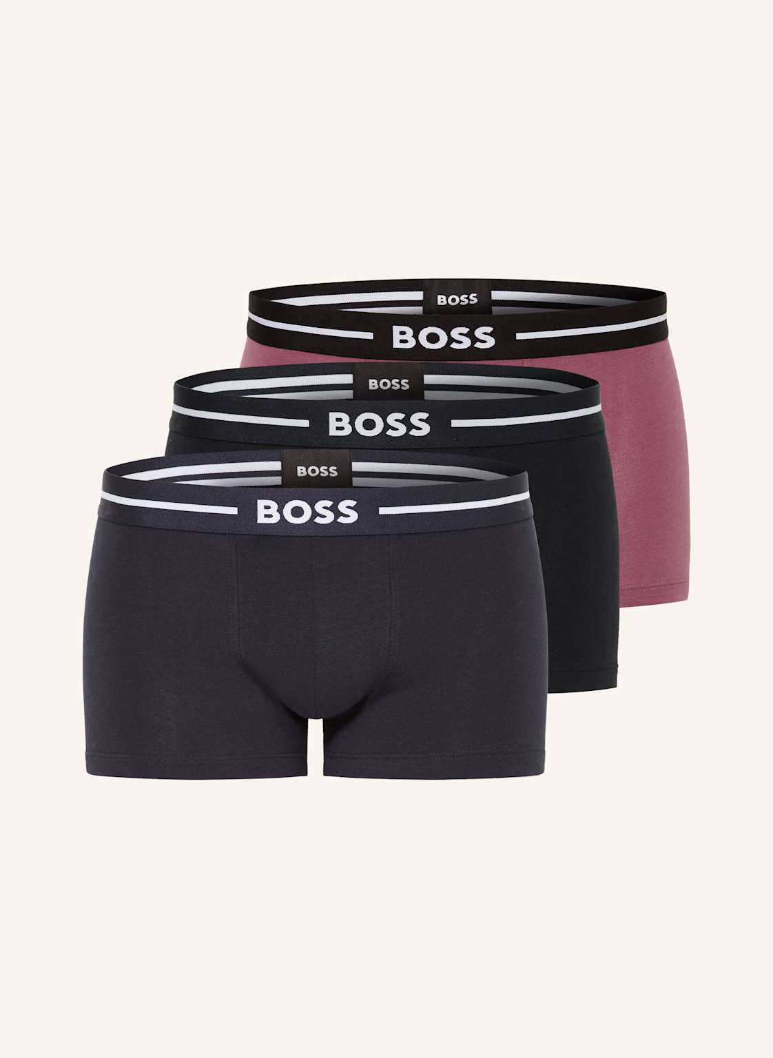 Boss 3er-Pack Boxershorts pink von Boss