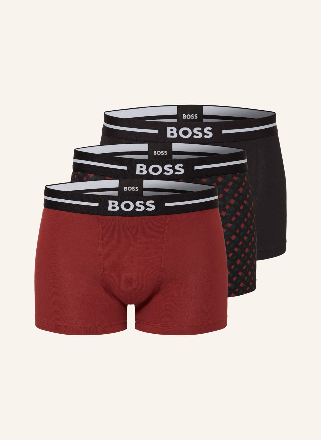 Boss 3er-Pack Boxershorts rot von Boss