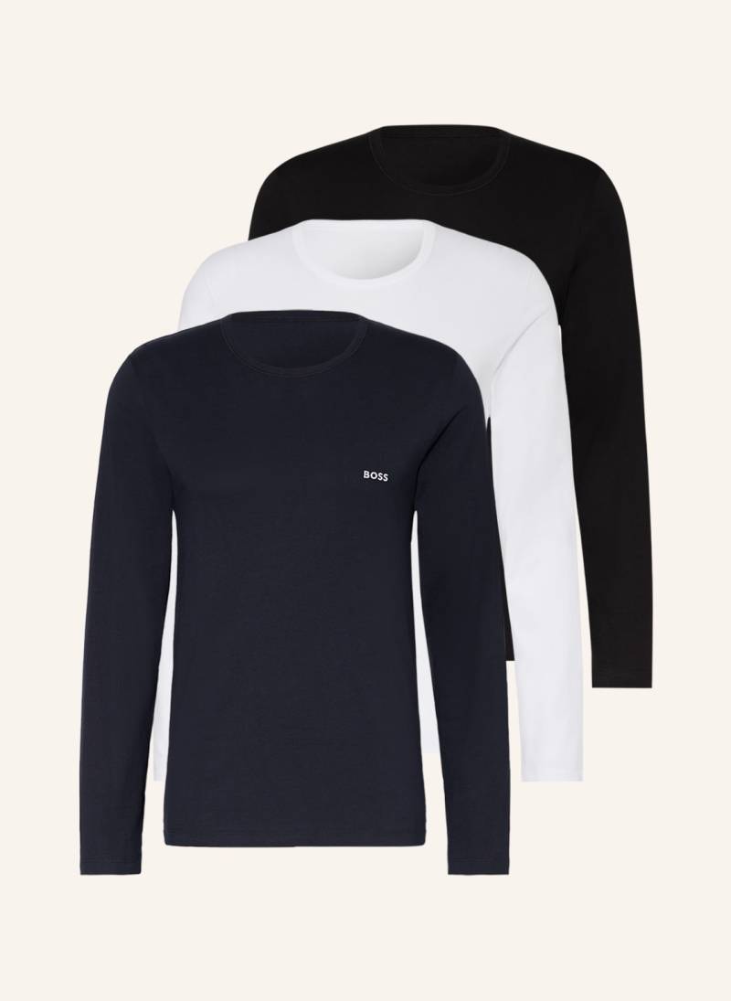 Boss 3er-Pack Longsleeves weiss von Boss