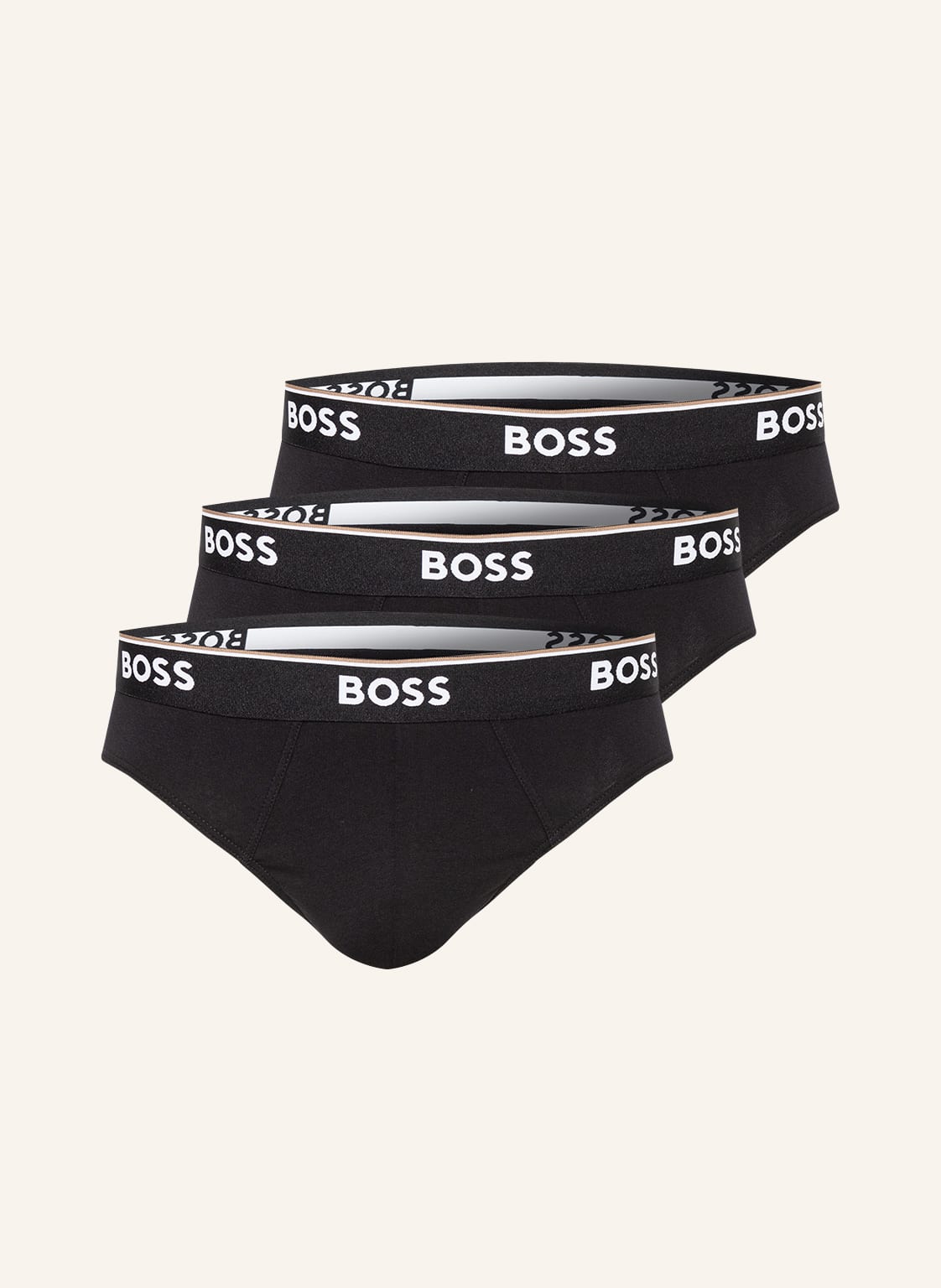 Boss 3er-Pack Slips schwarz von Boss