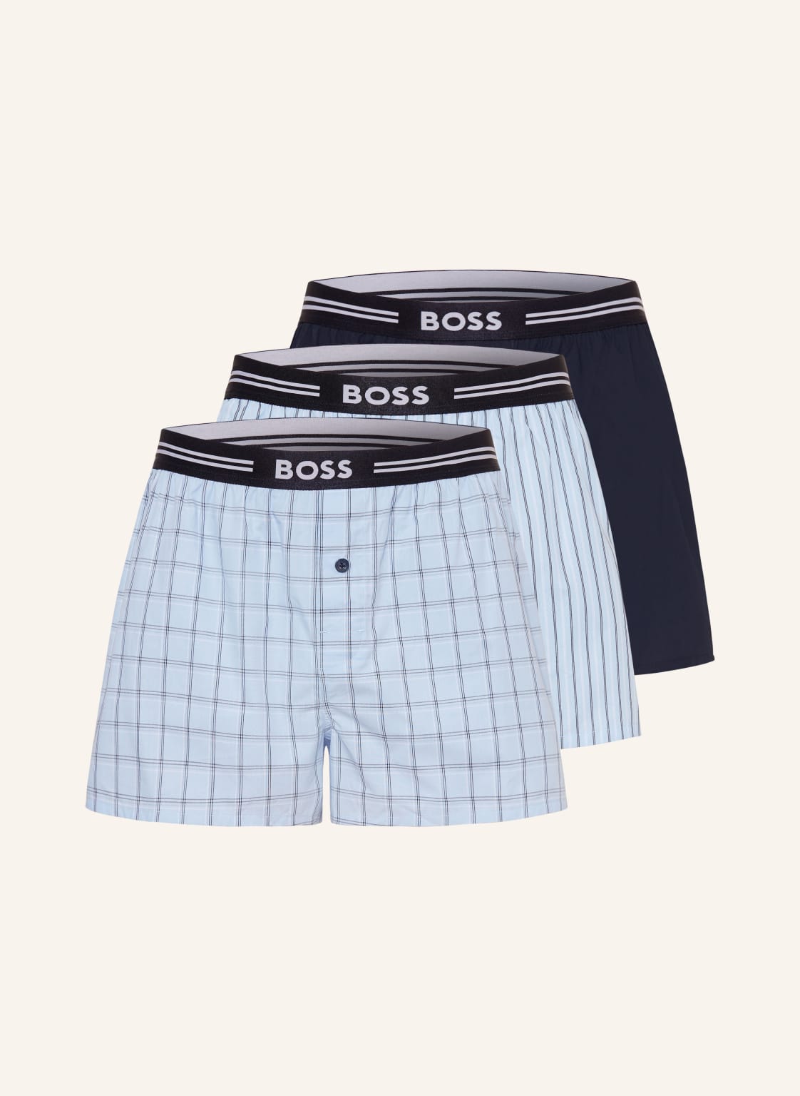 Boss 3er-Pack Web-Boxershorts gruen von Boss