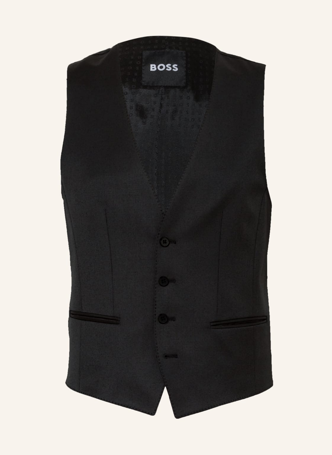 Boss Anzugweste Huge Slim Fit schwarz Boss Anzugweste Huge Slim Fit schwarz von Boss
