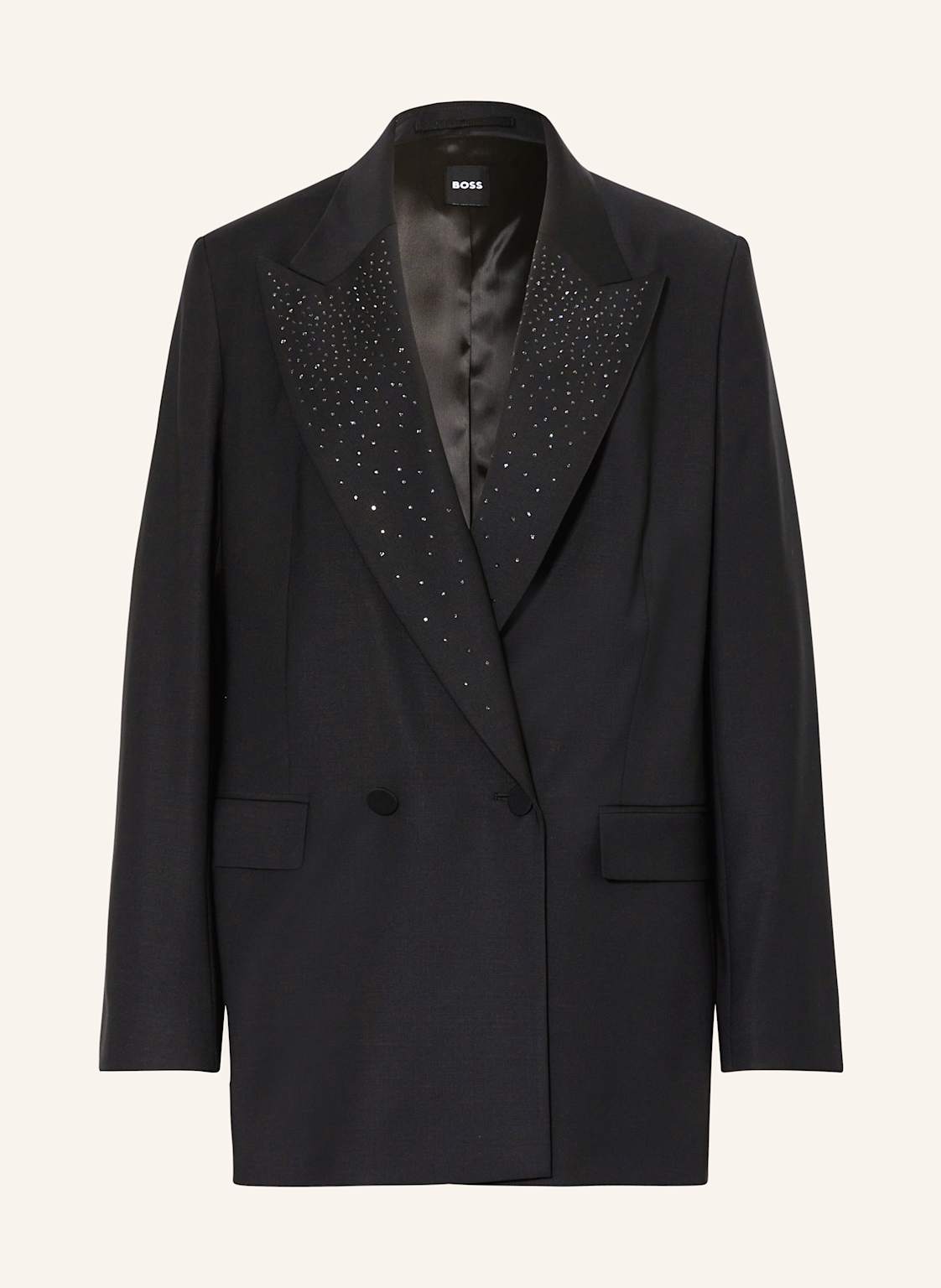 Boss Blazer Japalanian Mit Schmucksteinen schwarz von Boss