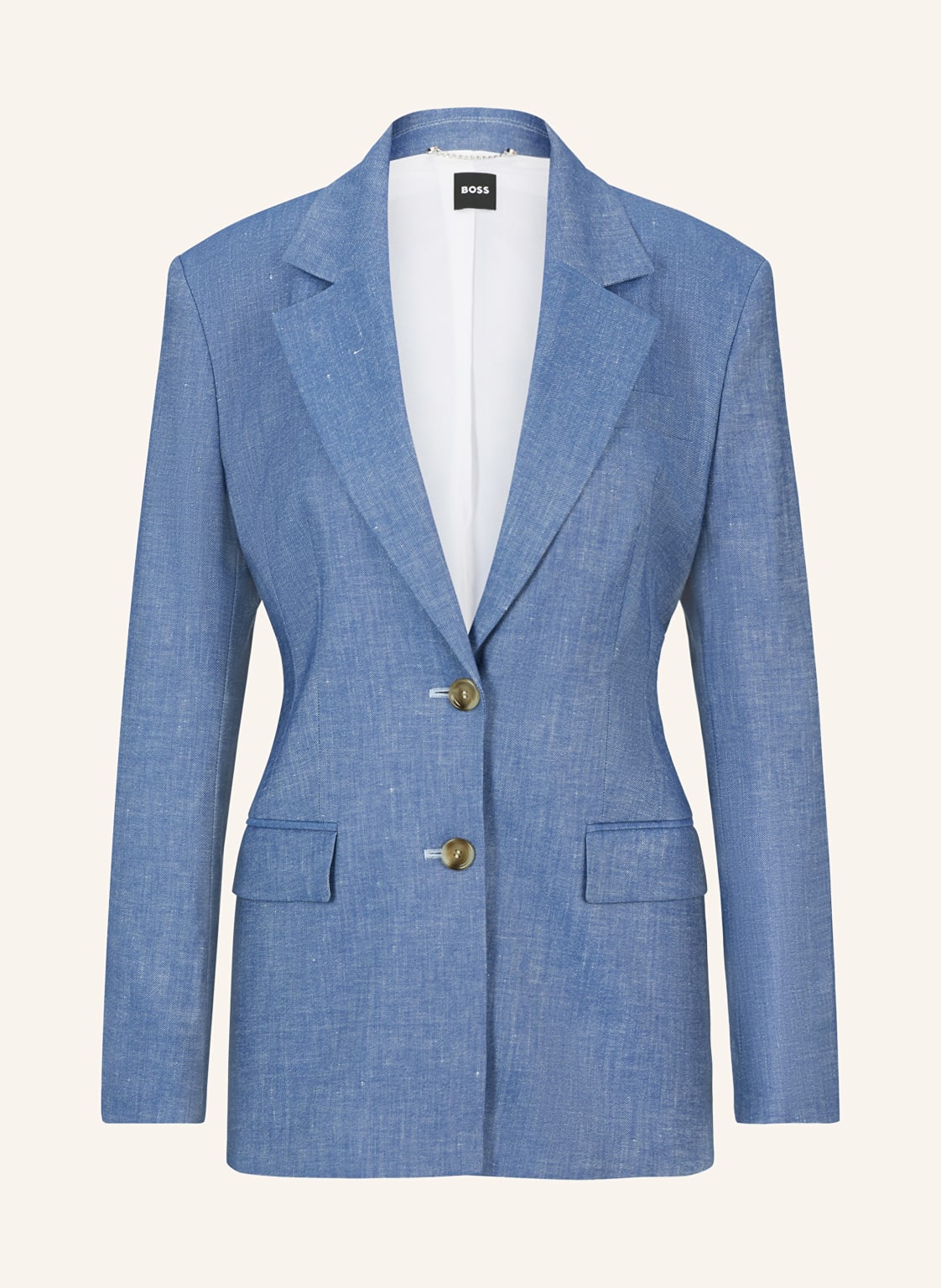 Boss Blazer Jerela Mit Leinen blau von Boss