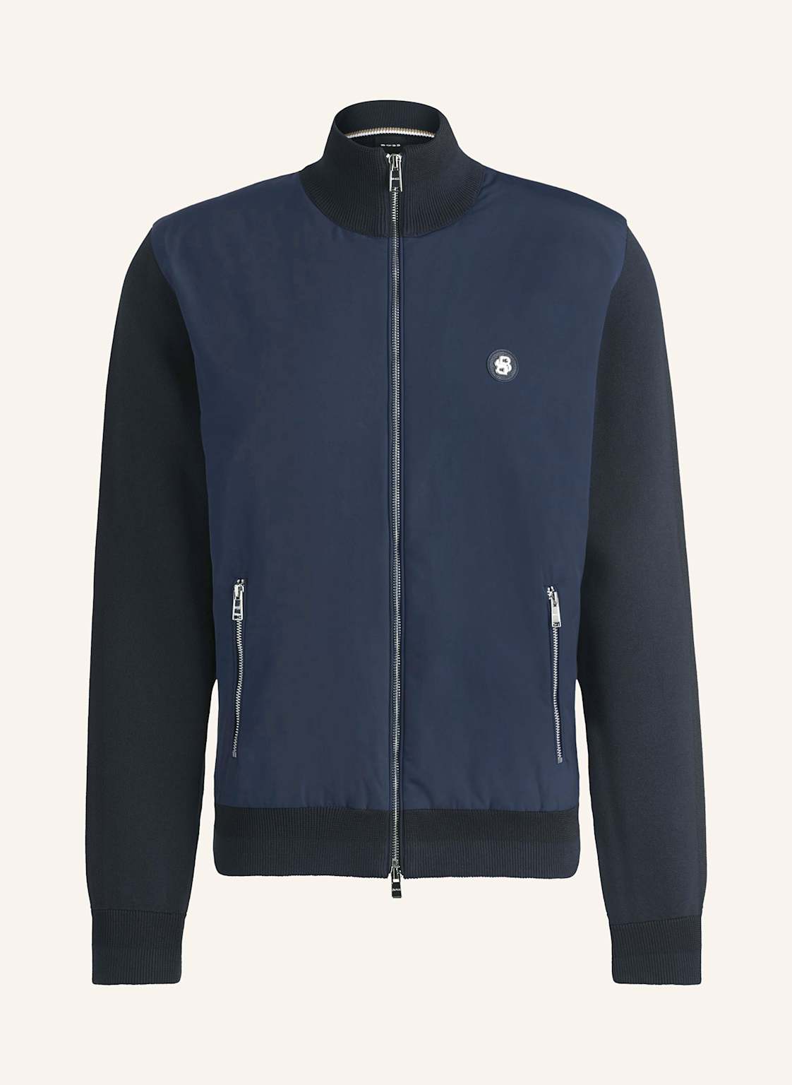 Boss Blouson Darmando Im Materialmix blau von Boss