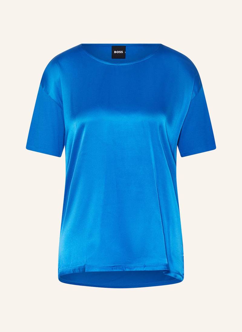 Boss Blusenshirt Esandy Im Materialmix Aus Seide blau von Boss