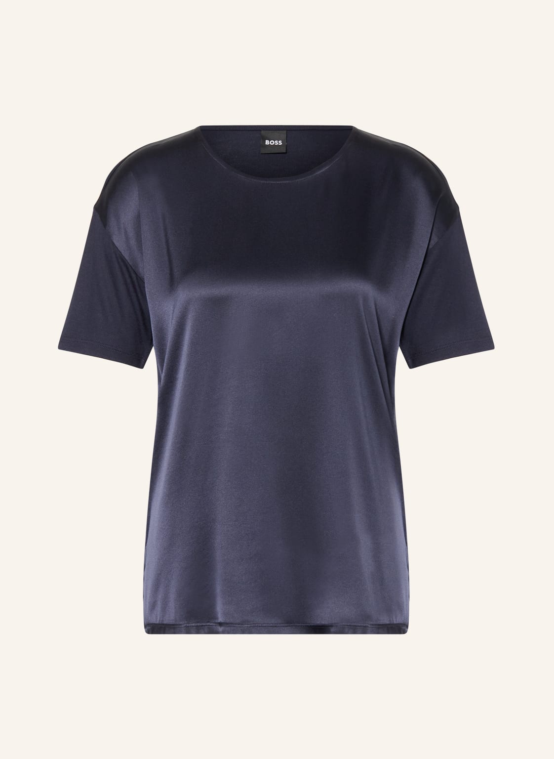 Boss Blusenshirt Esandy Im Materialmix Mit Seide blau von Boss