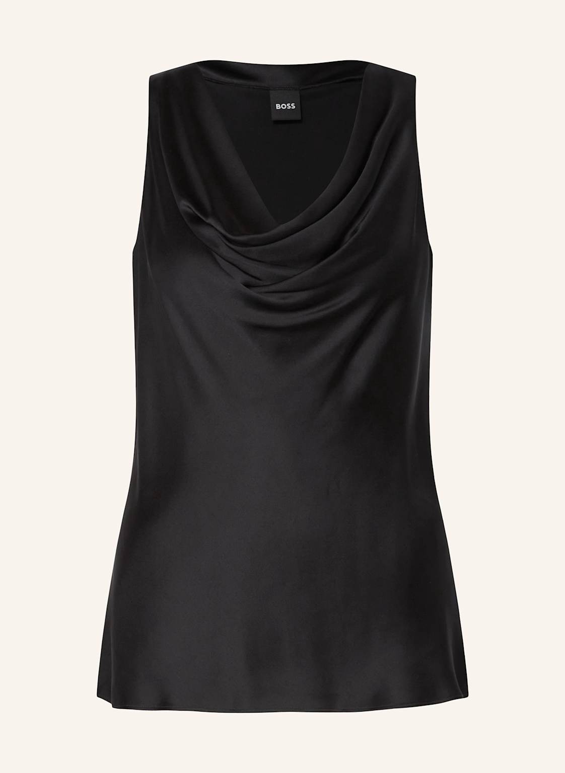 Boss Blusentop Bawida Aus Satin schwarz Boss Blusentop Bawida Aus Satin schwarz von Boss