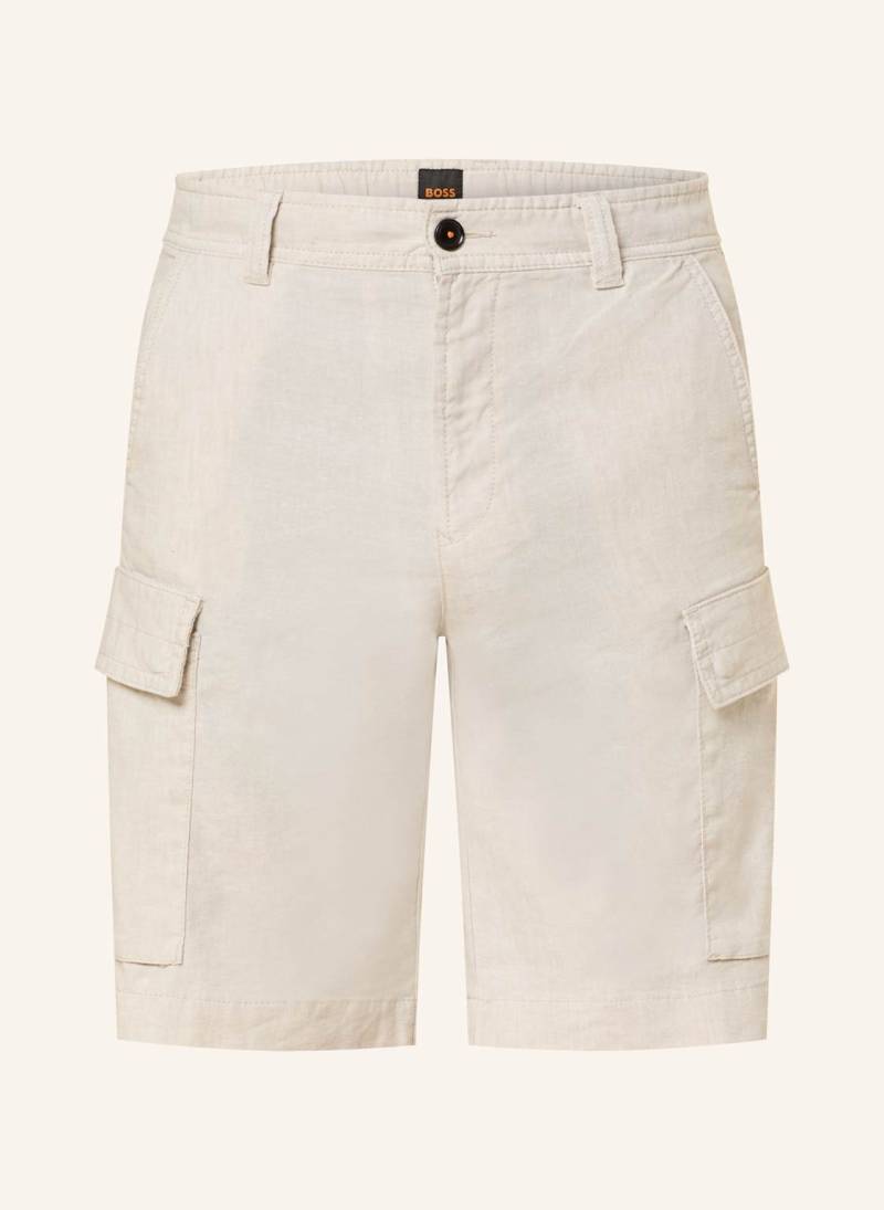 Boss Cargoshorts Sisla Relaxed Fit Mit Leinen beige von Boss