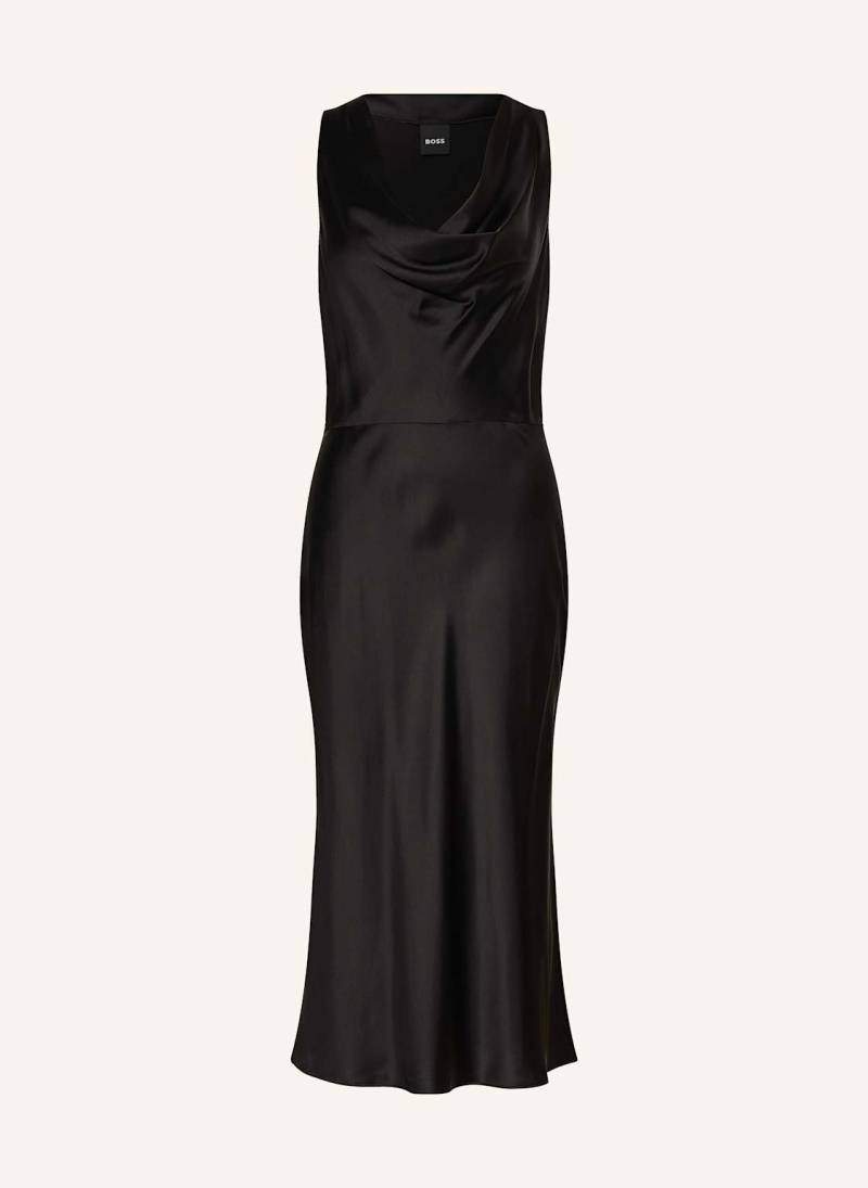 Boss Cocktailkleid Dawida Aus Satin schwarz von Boss