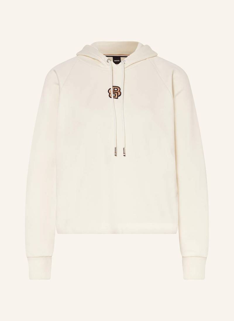 Boss Cropped-Hoodie Emaes weiss von Boss