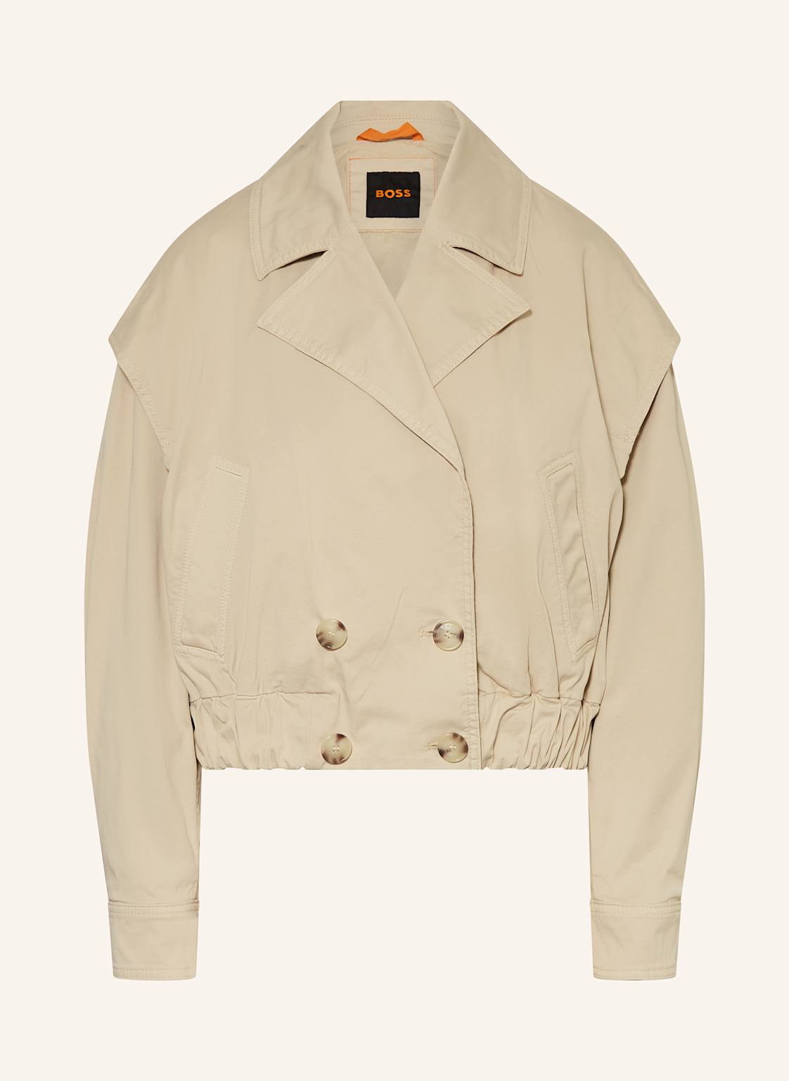 Boss Cropped-Trenchcoat Cotreni beige von Boss