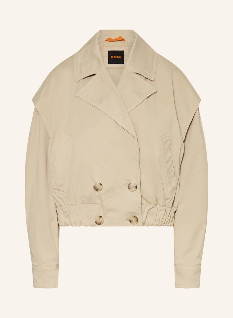 Boss Cropped-Trenchcoat Cotreni beige von Boss