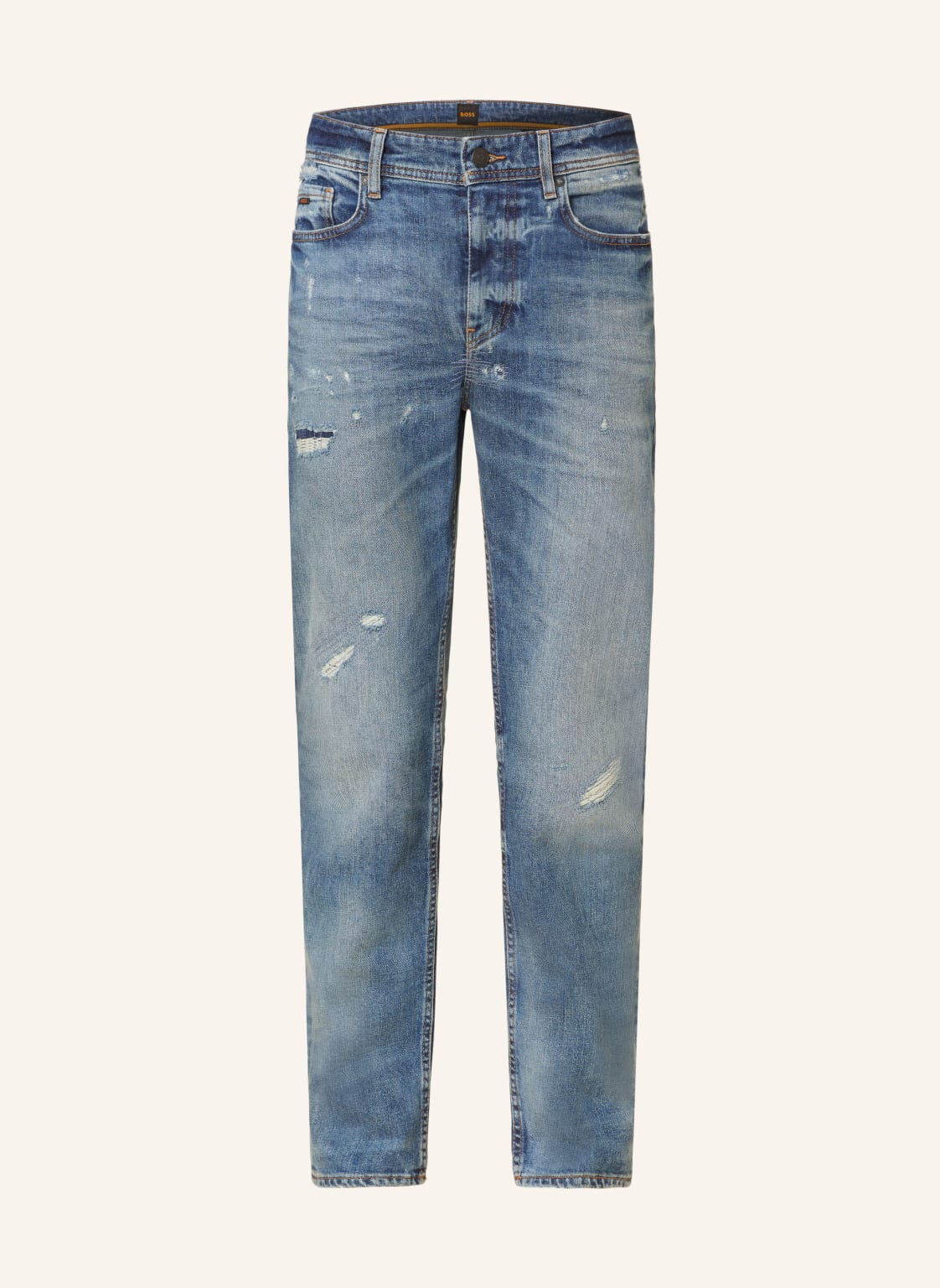 Boss Destroyed Jeans Taber Tapered Fit blau von Boss