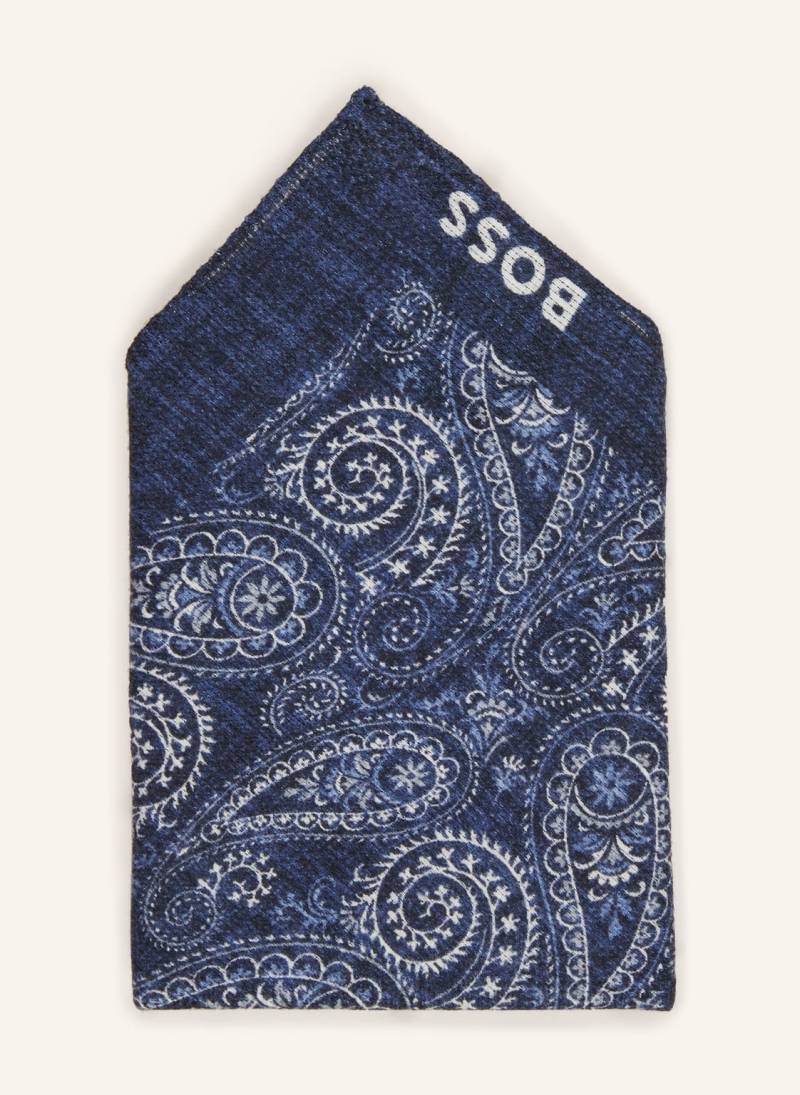 Boss Einstecktuch H-Pocket Aus Leinen blau von Boss