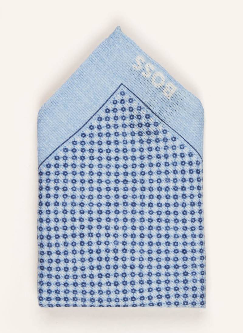 Boss Einstecktuch H-Pocket Aus Leinen blau von Boss