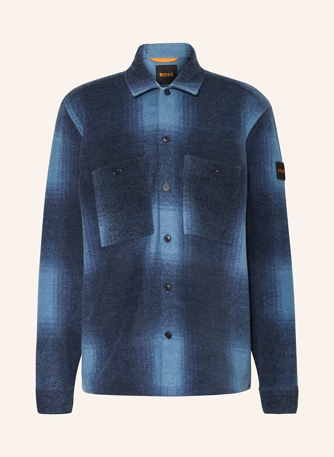 Boss Flanell-Overjacket Locky blau von Boss