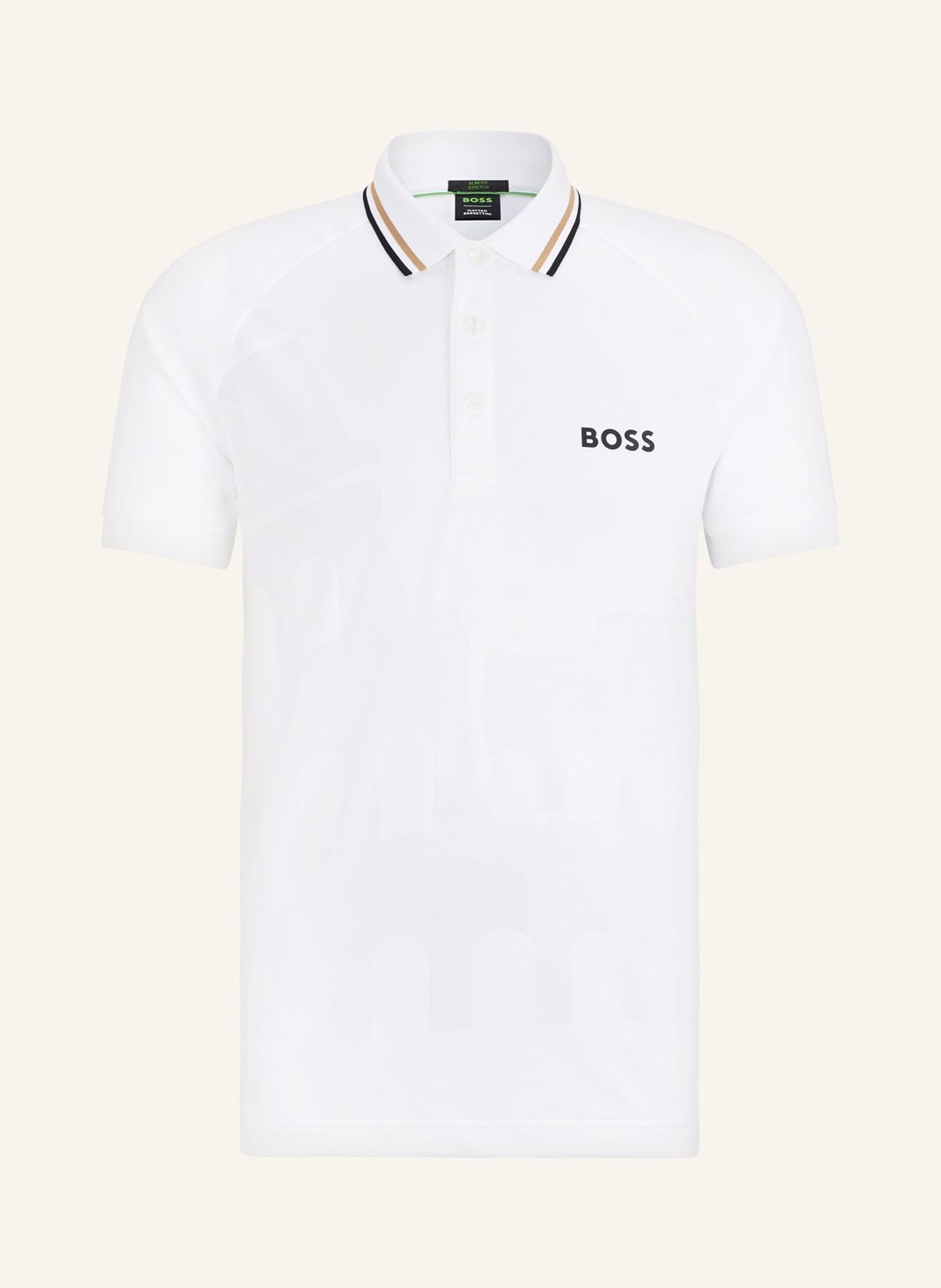 Boss Funktions-Poloshirt Patteo Mb weiss von Boss