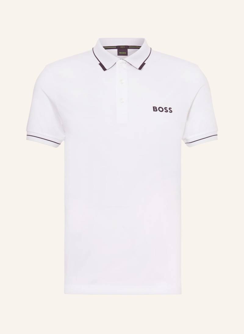 Boss Funktions-Poloshirt Paul Pro Slim Fit weiss von Boss