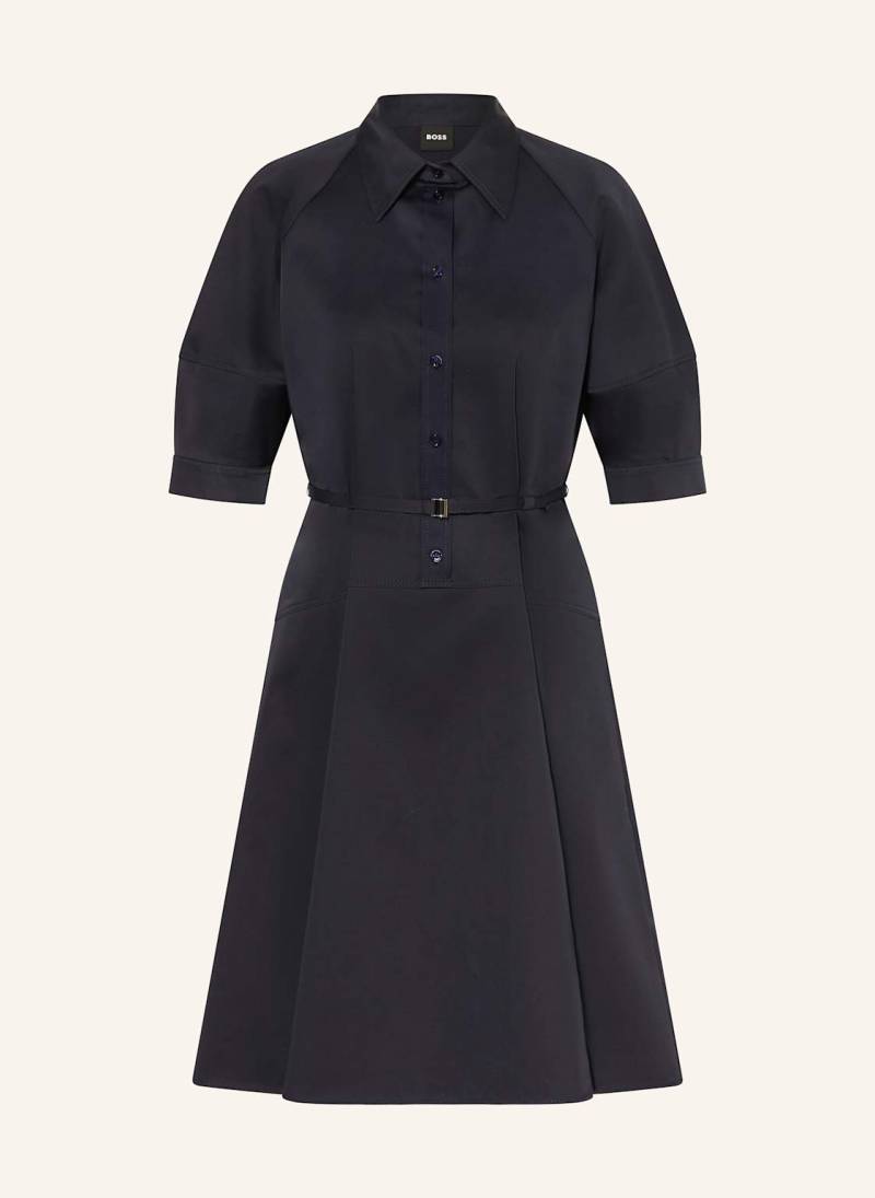 Boss Hemdblusenkleid Delaurena Mit 3/4-Arm blau von Boss