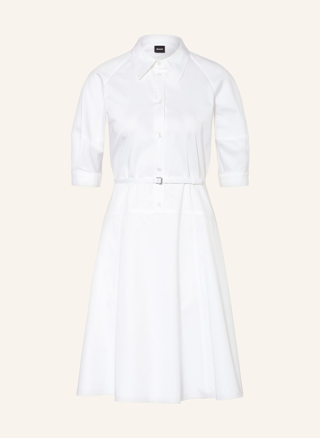 Boss Hemdblusenkleid Delaurena Mit 3/4-Arm weiss Boss Hemdblusenkleid Delaurena Mit 3/4-Arm weiss von Boss