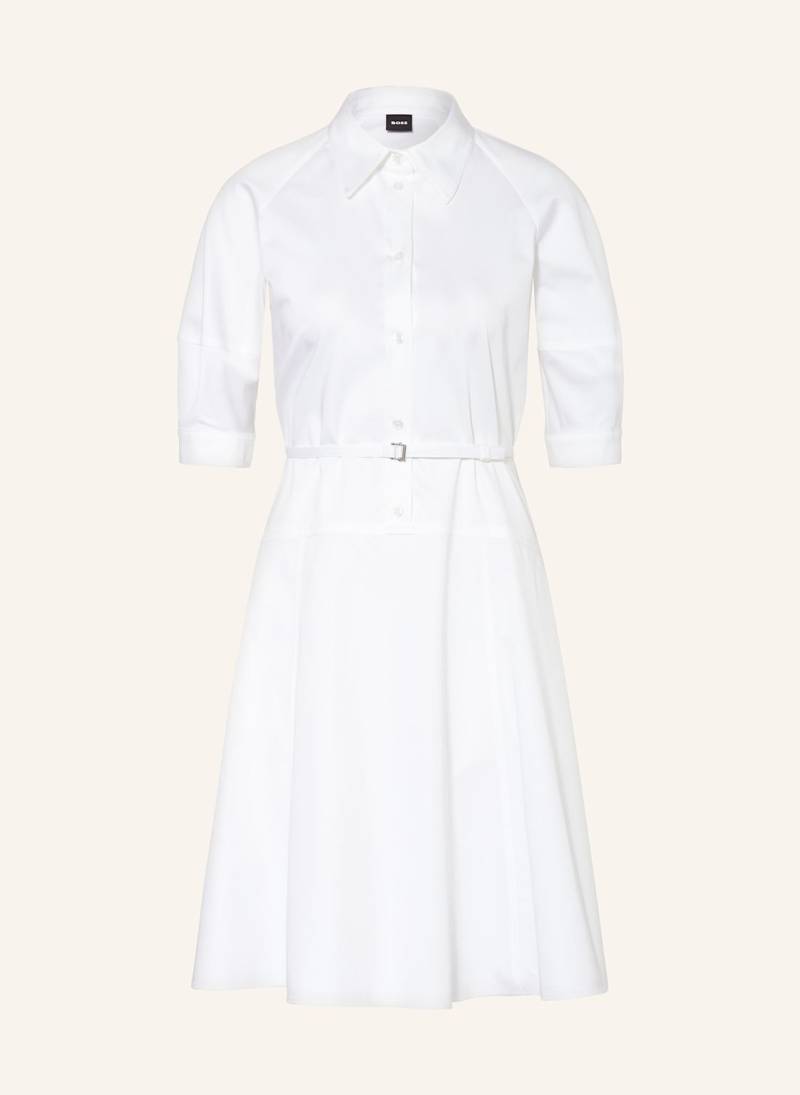 Boss Hemdblusenkleid Delaurena Mit 3/4-Arm weiss von Boss
