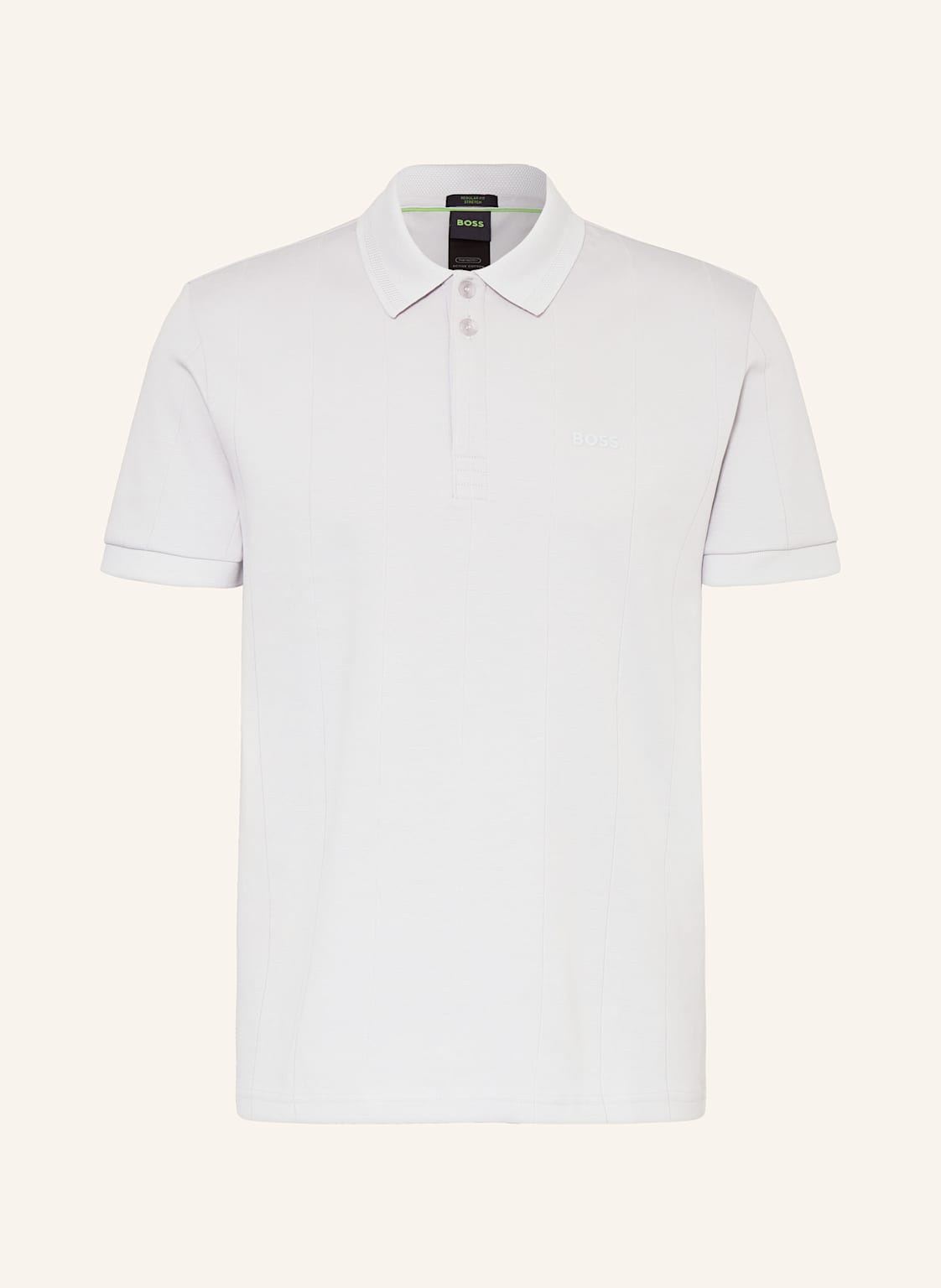 Boss Jersey-Poloshirt Paddy Curved Regular Fit grau von Boss