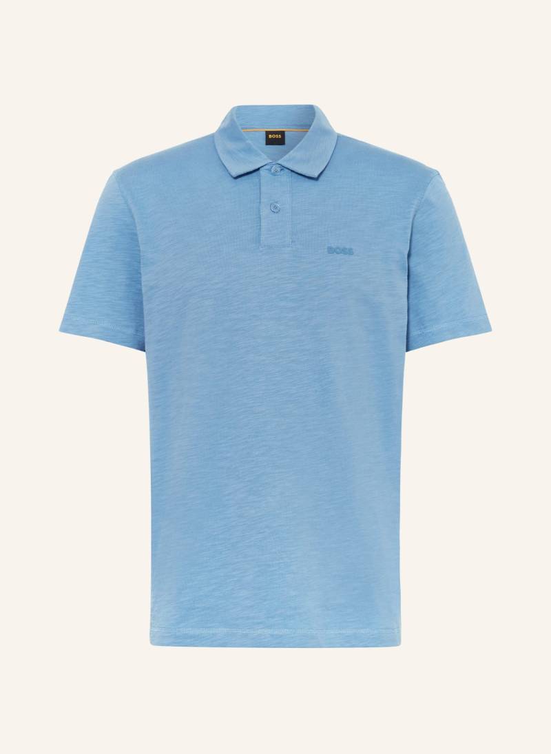 Boss Jersey-Poloshirt Slub blau von Boss