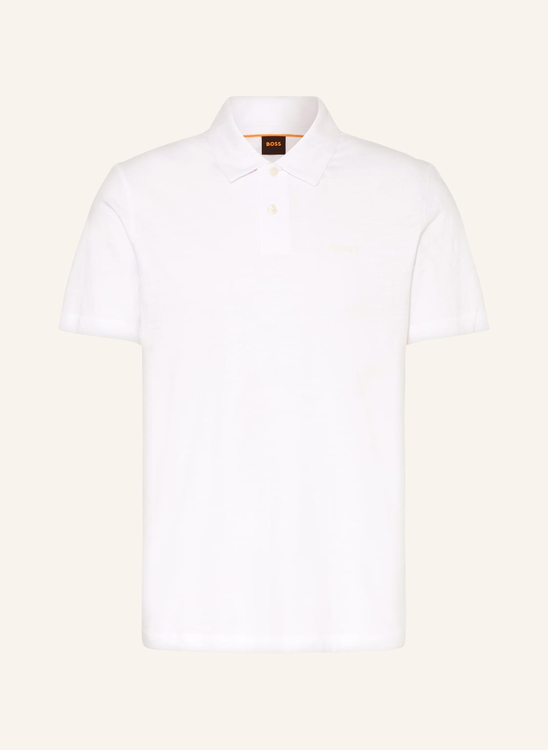 Boss Jersey-Poloshirt Slub weiss von Boss