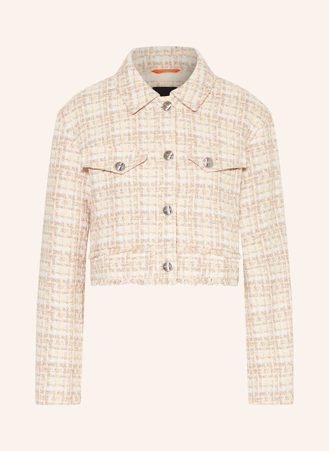 Boss Kastenjacke Jafrsi Aus Tweed beige von Boss