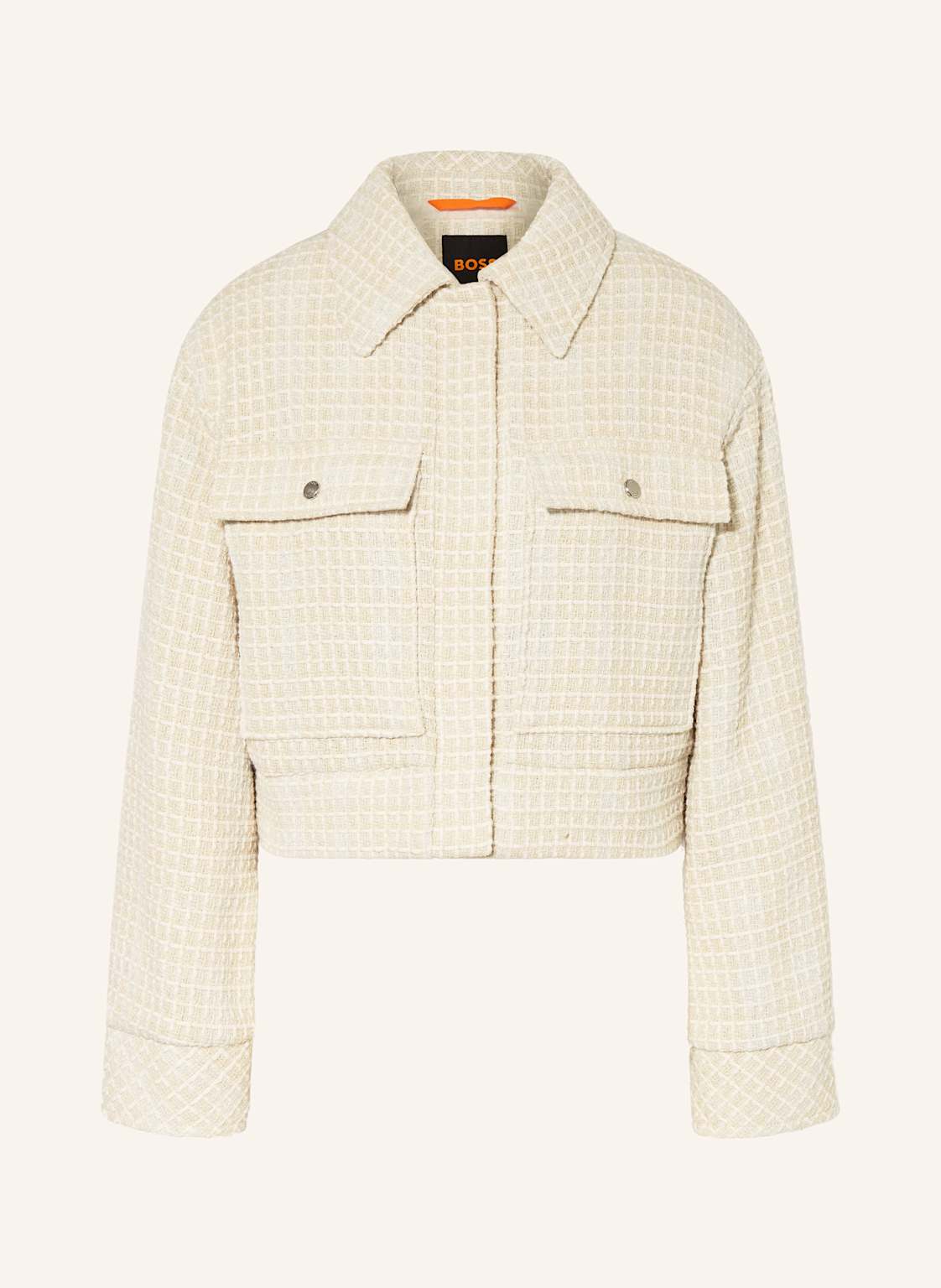 Boss Kastenjacke Jatwedi Aus Bouclé beige Boss Kastenjacke Jatwedi Aus Bouclé beige von Boss