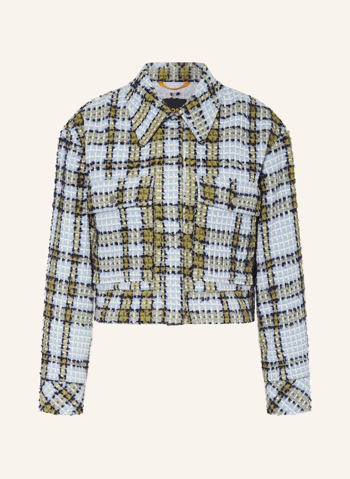 Boss Kastenjacke Jatwedi Aus Bouclé blau Boss Kastenjacke Jatwedi Aus Bouclé blau von Boss