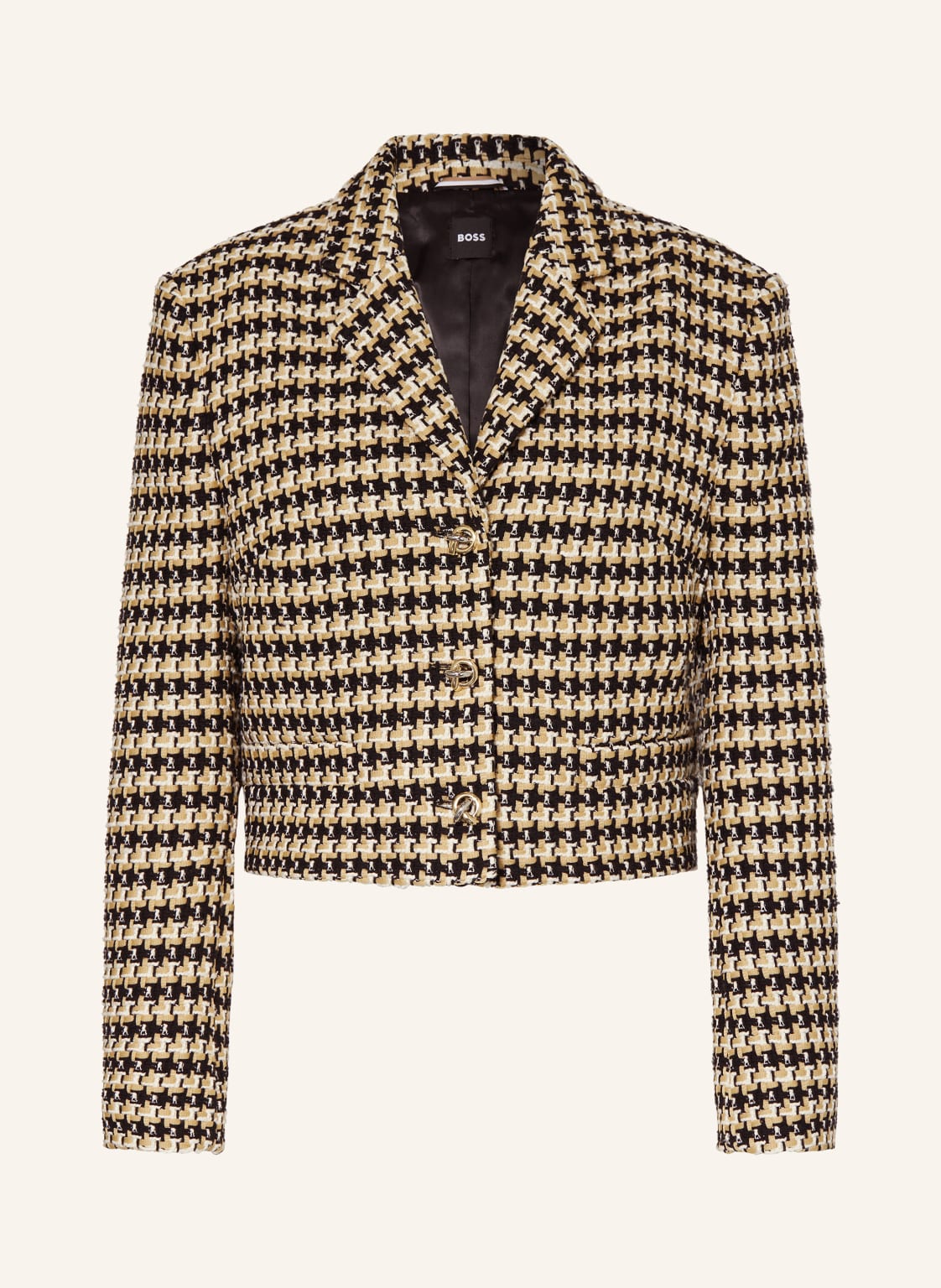 Boss Kastenjacke Jolenal Aus Tweed schwarz Boss Kastenjacke Jolenal Aus Tweed schwarz von Boss