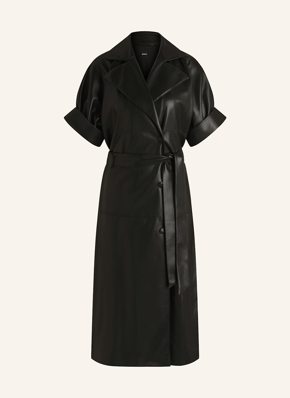 Boss Kleid Dimira In Lederoptik schwarz Boss Kleid Dimira In Lederoptik schwarz von Boss
