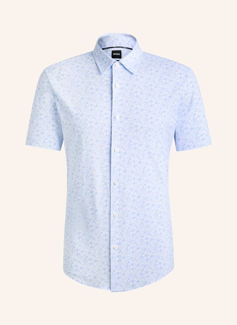 Boss Kurzarm-Hemd Roan Slim Fit blau von Boss