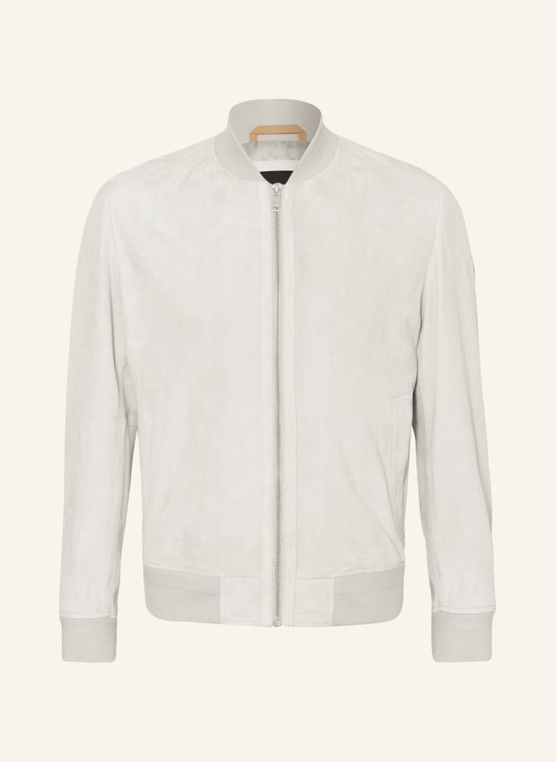 Boss Lederblouson Joflag beige von Boss