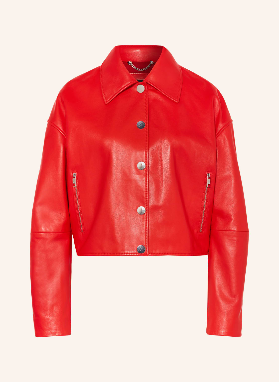 Boss Lederblouson Sassina rot von Boss