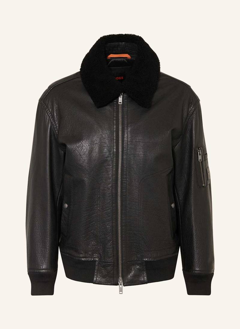 Boss Lederblouson Jobark schwarz Boss Lederblouson Jobark schwarz von Boss