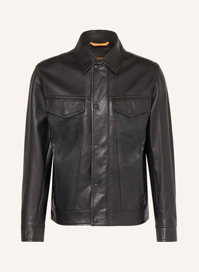 Boss Lederjacke Jocruz schwarz von Boss