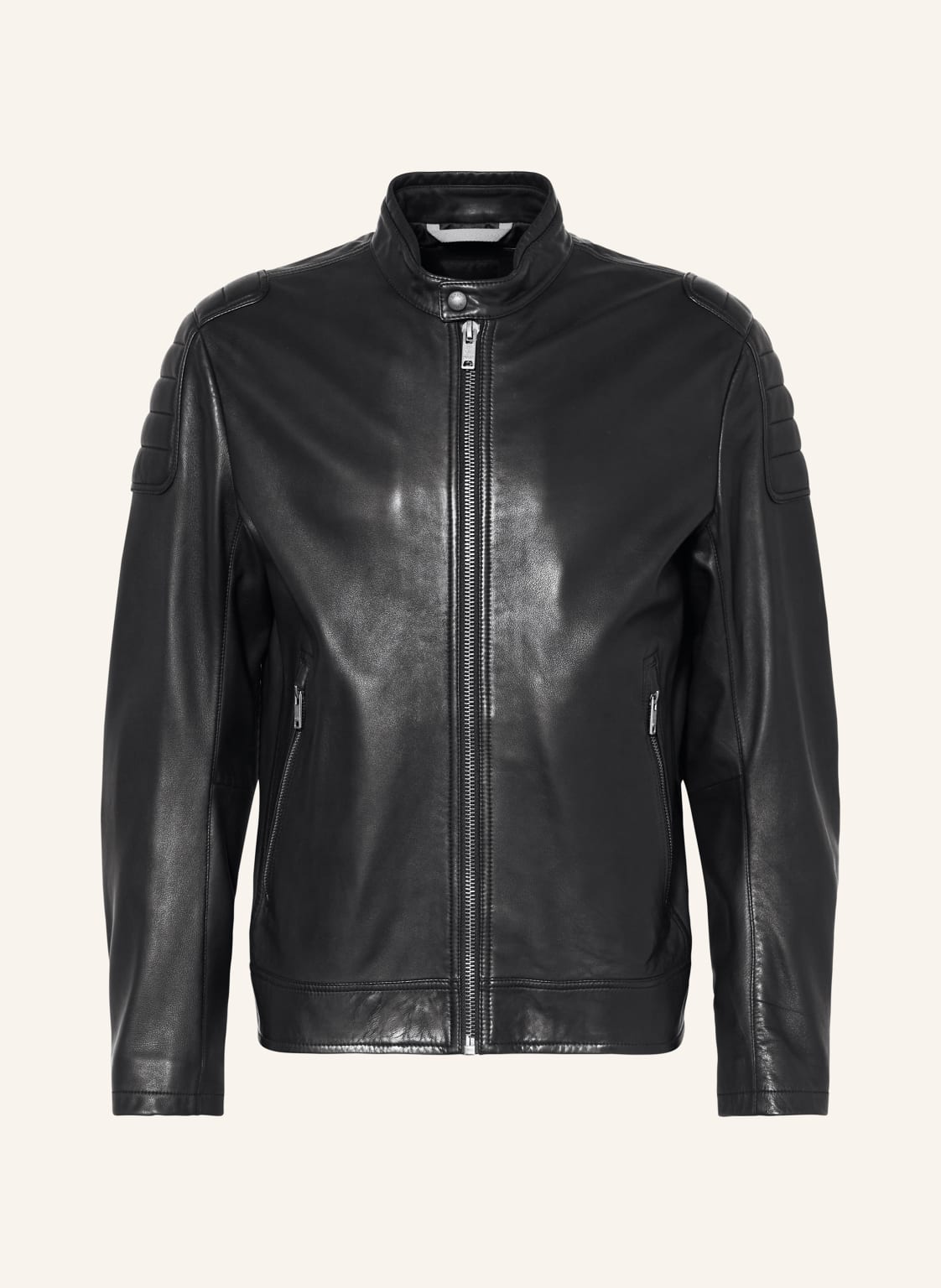 Boss Lederjacke Jomoto schwarz von Boss