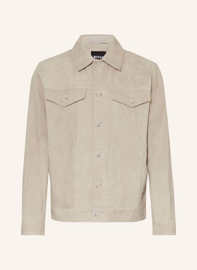 Boss Lederjacke Merak beige von Boss