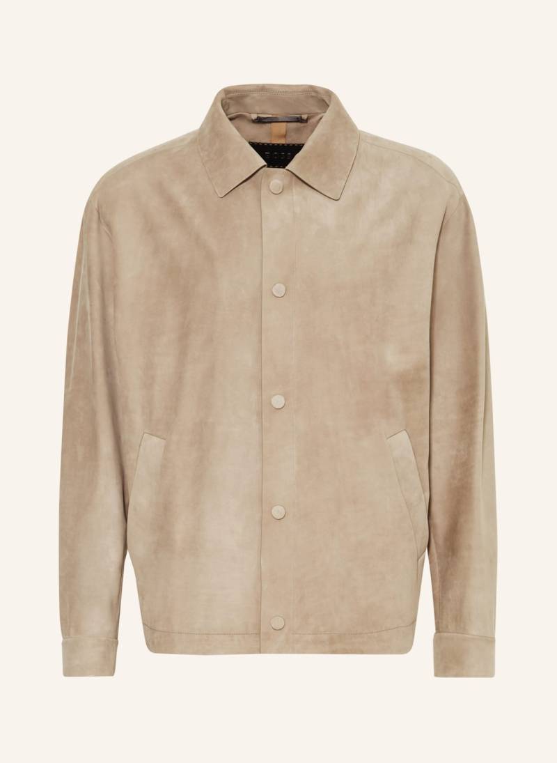 Boss Lederjacke Mochi beige von Boss